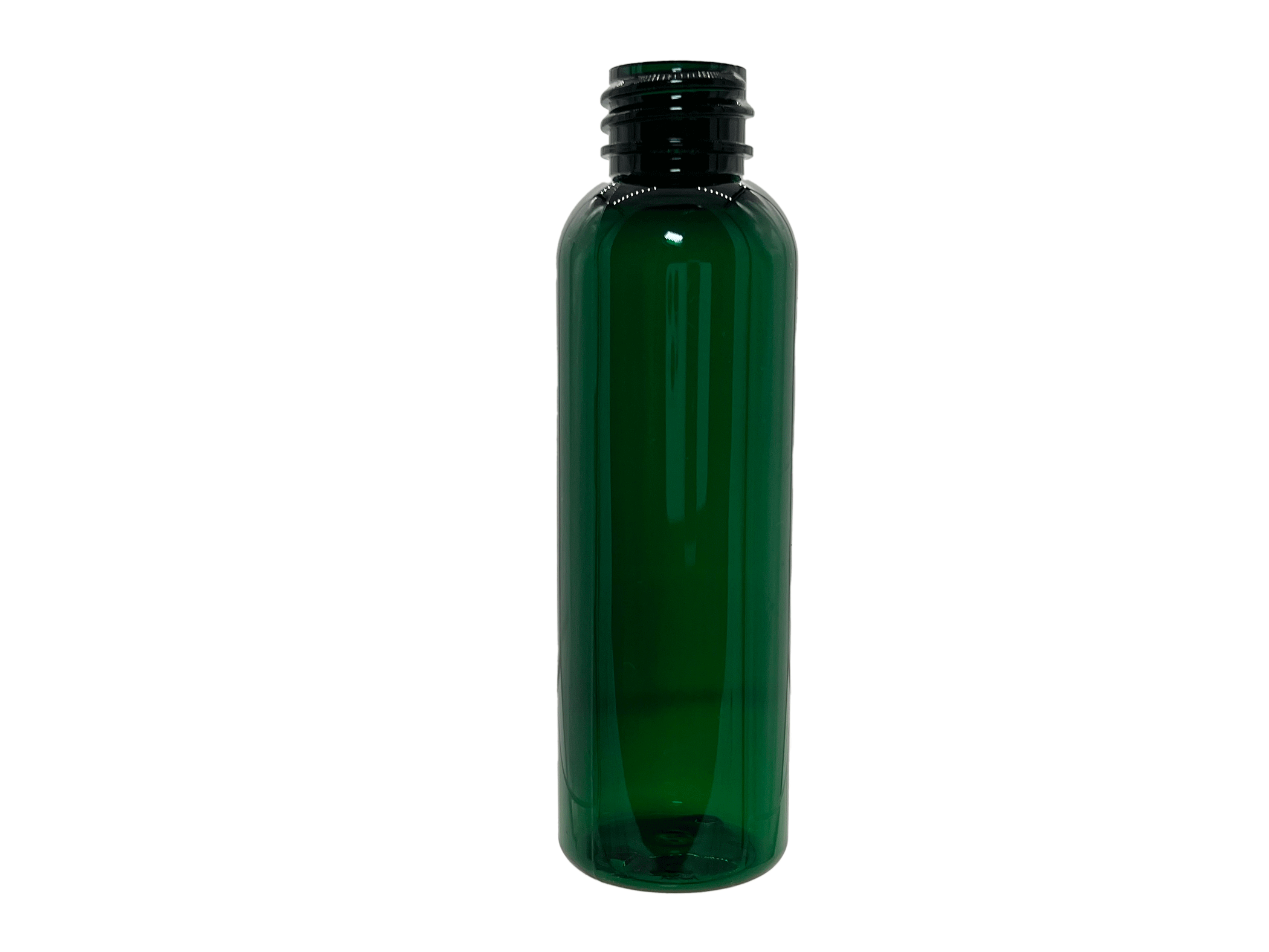 US Plastic Corporation 8 oz. Dark Green PET Cosmo Round Bottle