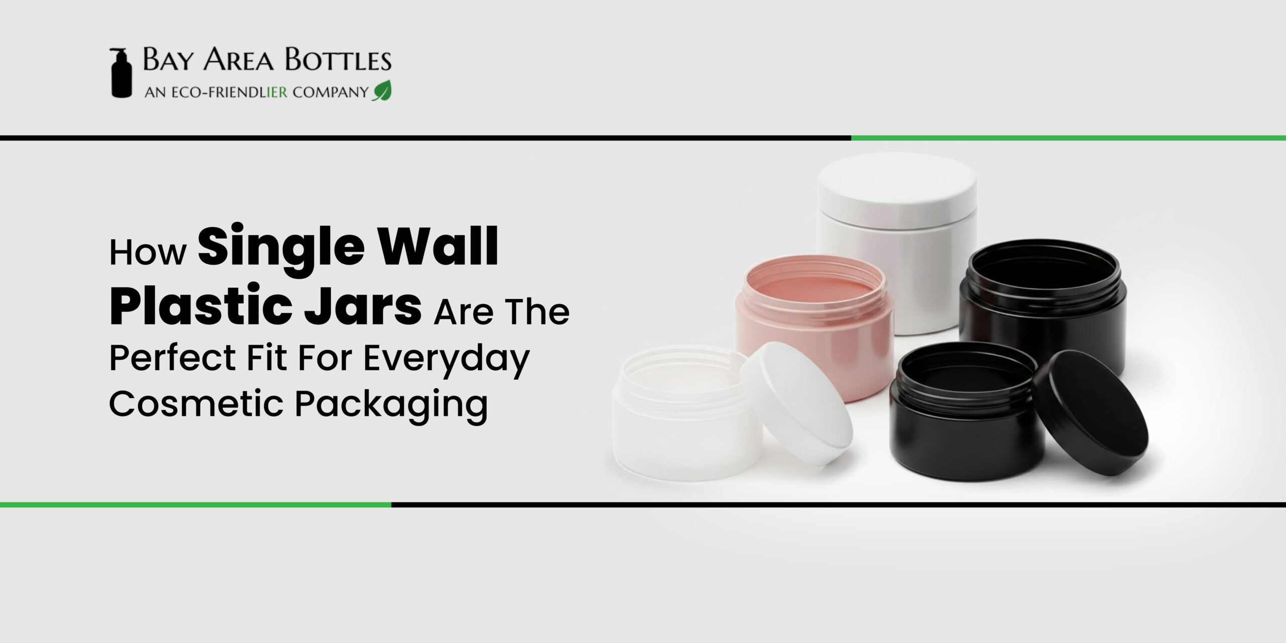 single wall plastic jars cosmetic packaging